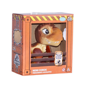 Animal Mini T-rex Marrom Jurassic World 15 Cm - Caixa Litografada