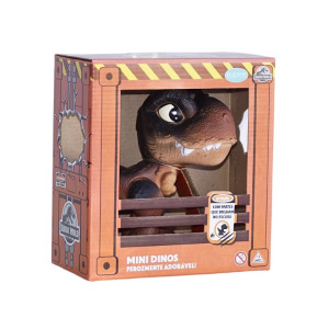 Animal Mini T-rex Preto Jurassic World 15 Cm - Caixa Litografada