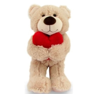 Urso Amoroso De Pelúcia Areia 40cm