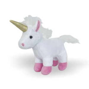 Unicórnio De Pelúcia Branco/rosa 30cm