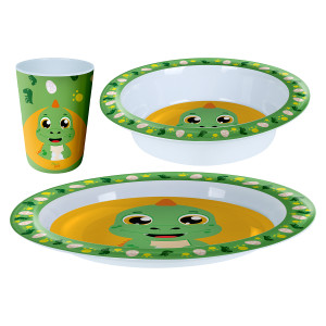 Kit Refeição De Melamina Com Estampa Dinossauro 3 Peças-843866-91557