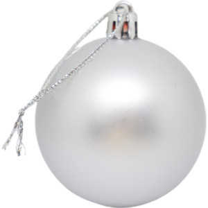 Artigo Para Decoracao Natal Bola 5cm Fosca/lisa/glit.prata