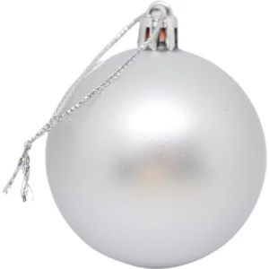 Artigo Para Decoracao Natal Bola 5cm Fosca/lisa/glit.prata