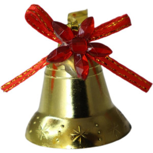 Artigo Para Decoracao Natal Enfeite Sino 3cm Ouro