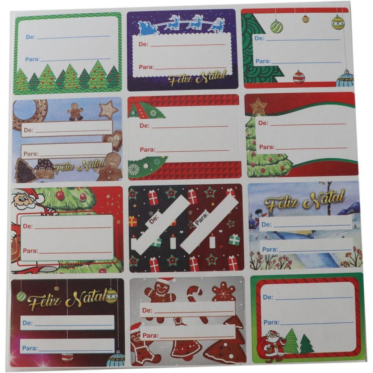 Etiqueta Para Presente Natal De/para C/12unid.
