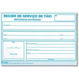 Impresso Recibo Taxi 50fls 105x150mm-118361-52522