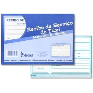 Impresso Recibo Taxi 50fls 105x150mm