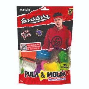 Massa Pula E Molda 30 Cores Sortidas - 300g - Enaldinho