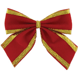 Artigo Para Decoracao Natal Enfeite Laco 6cm Verm.c/borda