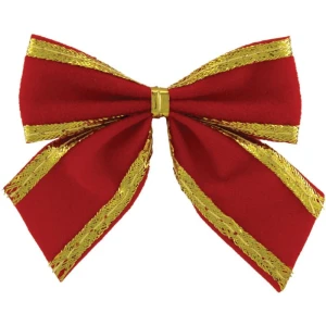 Artigo Para Decoracao Natal Enfeite Laco 6cm Verm.c/borda