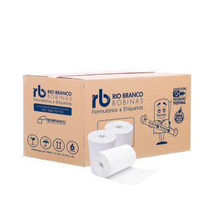 Bobina Termica 80mmx40m Branca 80g S/tubete