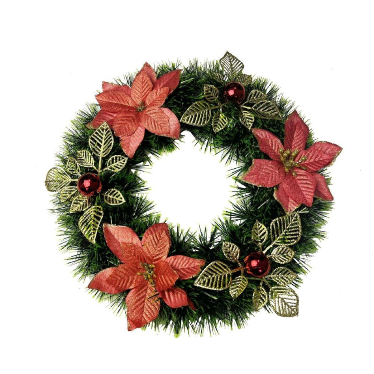 Artigo Para Decoracao Natal Guirlanda 30cm Decorada Rf1014