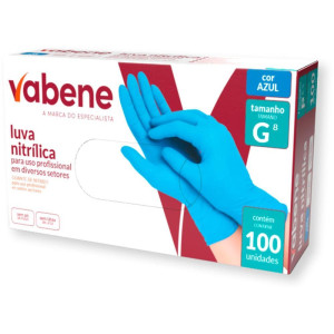 Luva Nitrilica G Azul