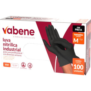 Luva Nitrilica M Preta