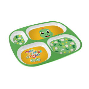 Prato Com Divisórias Em Melamina Estampa Dinossauro 24 X 21 Cm-843867-81589