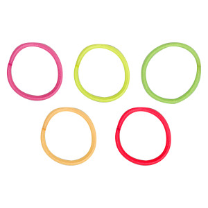 Elástico De Cabelo Fino Colorido Com 100 Unidades-839960-25788