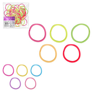Elástico De Cabelo Fino Colorido Com 100 Unidades-839960