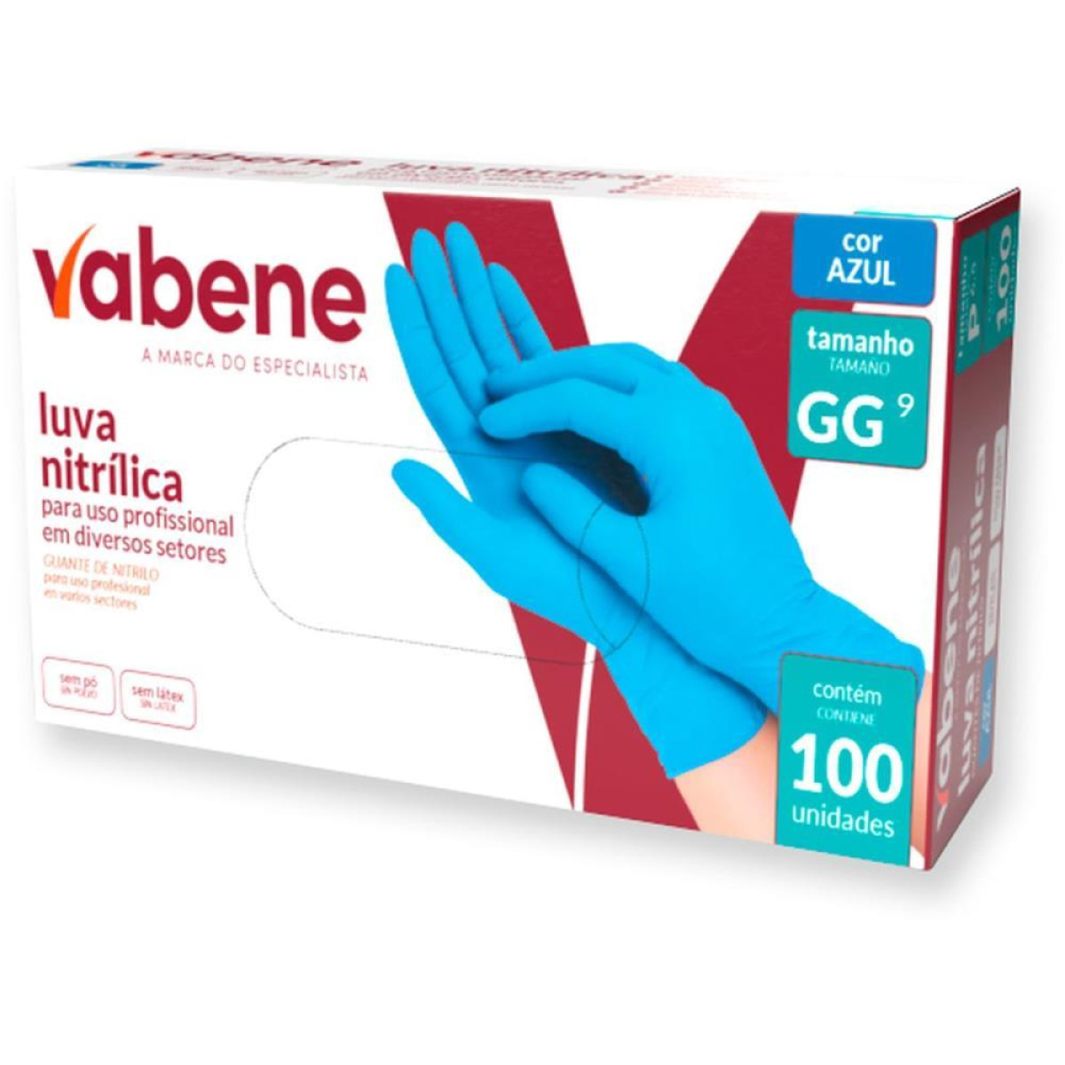 Luva Nitrilica Gg Azul