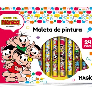 Maleta De Pintura 24 Peças - Turma Da Mônica