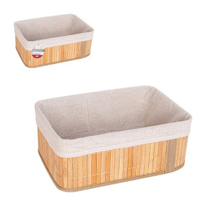 Cesta Retangular De Bambu 30 X 21 X 12 Cm-844106