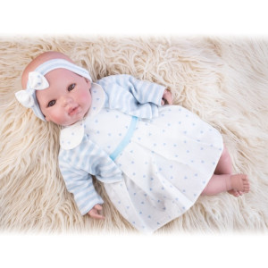 Boneca Bebê Reborn Coral Blue Pupee 44 Cm - Caixa Litografada