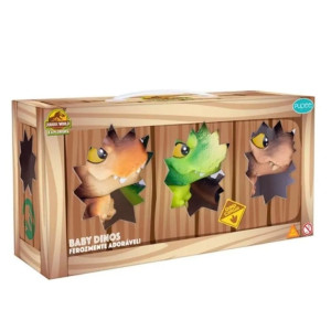 Animal Mini T-rex Jurassic World Verde Marrom Preto 15 Cm - Caixa Litografada