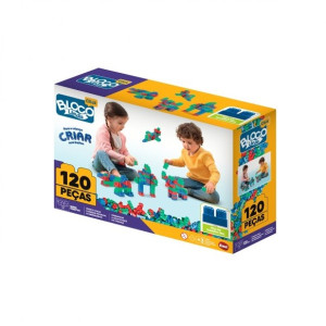 Bloco Blocolândia Click Monta Mais Click 120 Peças 30 Cm - Caixa Litografada