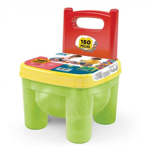 Bloco Brinkadeira Click Conjunto 150 Peças 35 Cm - Caixa Litografada