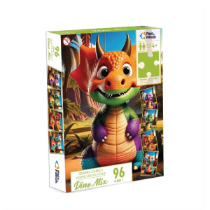 Q. Cabeca 96 Pcs - Dino Mix-793016