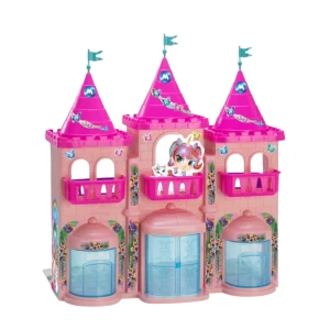 Faz De Conta Meg Doll Castelo Rosa Claro E Rosa Escuro 50 Cm - Caixa Parda