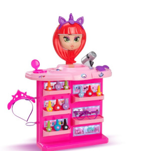 Penteadeira Com Cadeira Meg Doll Rosa Escuro