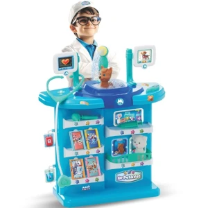 Faz De Conta Clínica Vet Dr. Pet Azul 62 Cm - Caixa Parda