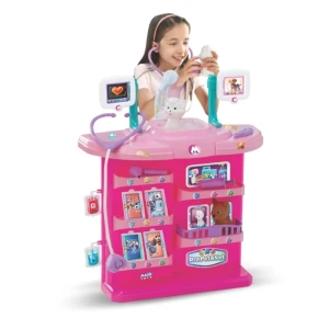 Faz De Conta Clínica Vet Dr. Pet Rosa 62 Cm - Caixa Parda