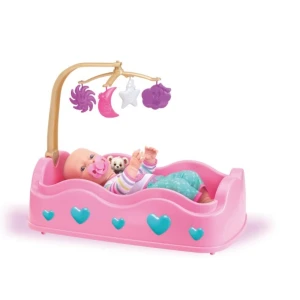 Faz De Conta Berço Baby De Brinquedo Design Delicado E Decorativo 36 Cm - Caixa Parda