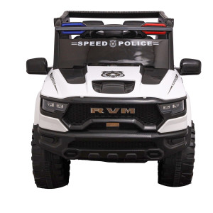 Veículo Elétrico Dodge Ram Polícia Com Controle 120 Cm - Caixa Parda