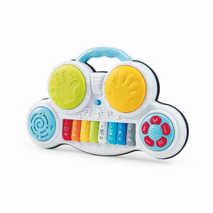 Primeira Infância Teclado Musical Disney Tambor Brinquedo Eletrônico 22 Cm - Caixa Litografada
