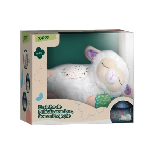 Primeira Infância Carneirinho De Pelúcia Com Luz E Som 12 Cm - Caixa Litografada
