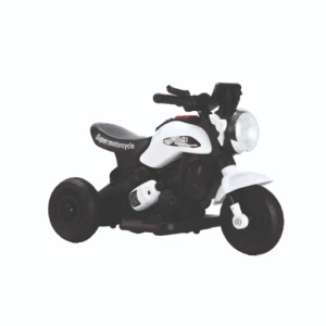 Veículo Elétrico First Custom Moto Branca 48 Cm - Caixa Parda