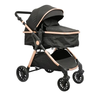 Primeira Infância Carrinho De Passeio Com Moisés Marrom 22 Cm - Caixa Litografada