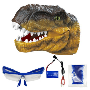 Cabeça De Dinossauro Com Lançador De Bolinhas De Gel Automático 26 X 18 X 16 Cm-844337-85917