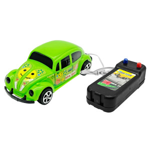 Carro Com Controle 3 Funções Modelo Fusca Com Fio 12 Cm-844249-62536