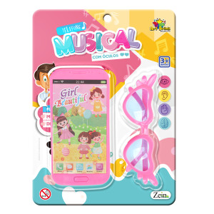 Celular Musical Com Oculos 13cm Cx:048-844379-95982