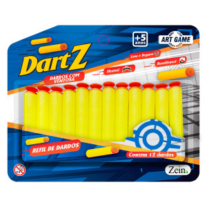 Jogo De Dardos Com Ventosa Dart Z 12 Peças 7 Cm-844338-26809