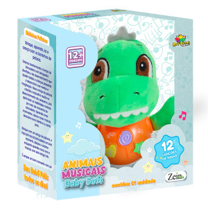 Dinossauro De Pelúcia Com Som E Luz 22 Cm-844370-89536