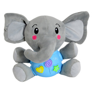 Elefante De Pelúcia Com Som E Luz 23 Cm-844371-79364