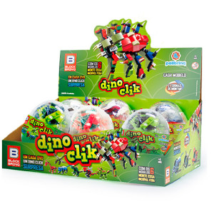 Brinquedo Dino Clik Mundo Animal 6 Cm - Display
