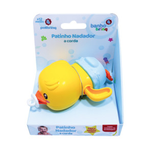 Primeira Infância Patinho Nadador A Corda 11 Cm - Caixa Aberta