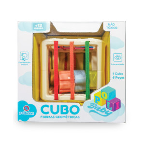 Cubo Didático Com Formas Geométricas Babê