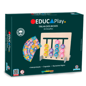 Educativo Educaplay Jogo De Tabuleiro Trilha Dos Bichos 3 Cm - Caixa Litografada
