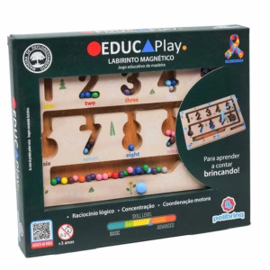 Educativo Educaplay Labirinto Magnético 23 Cm - Caixa Litografada